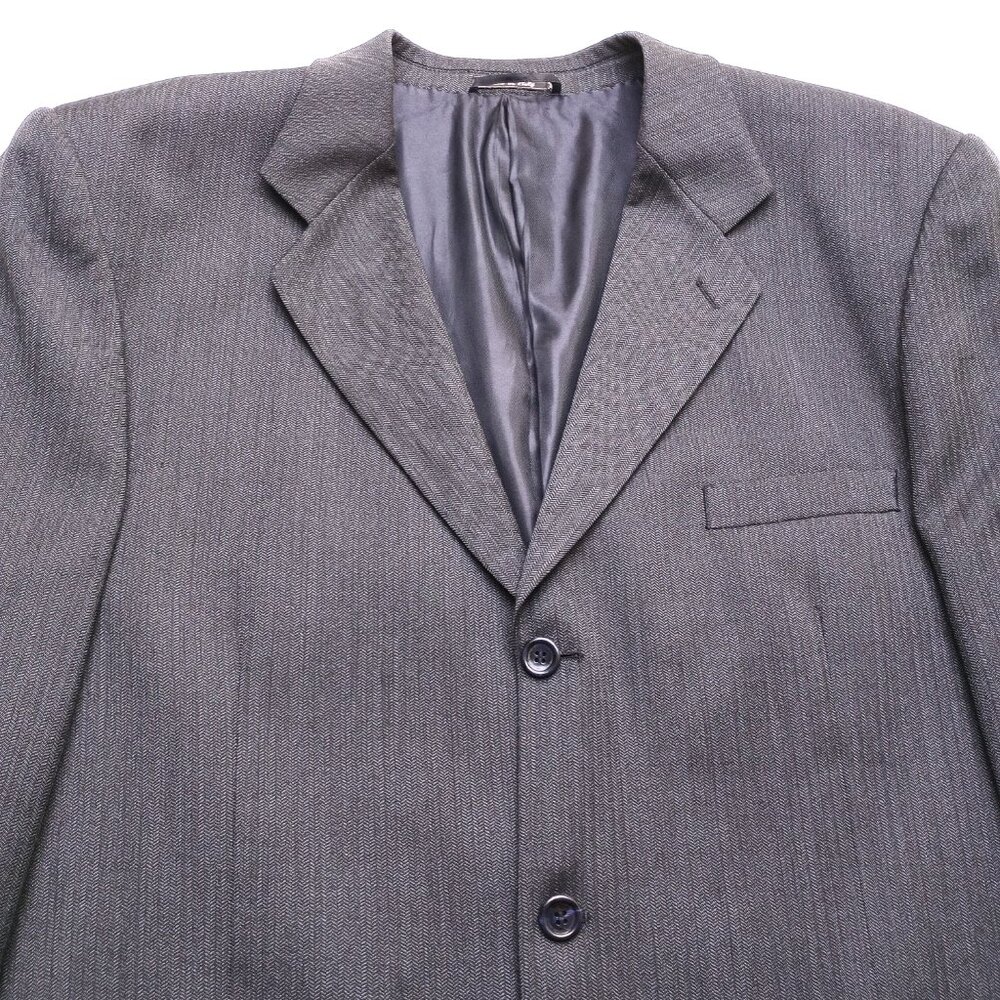 Naldini Italy Super 120s Virgin Wool Gray Blazer Sport Coat 50R Made in Italy